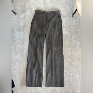 A&F Gray Pinstripe Wide Leg Suit Pants
